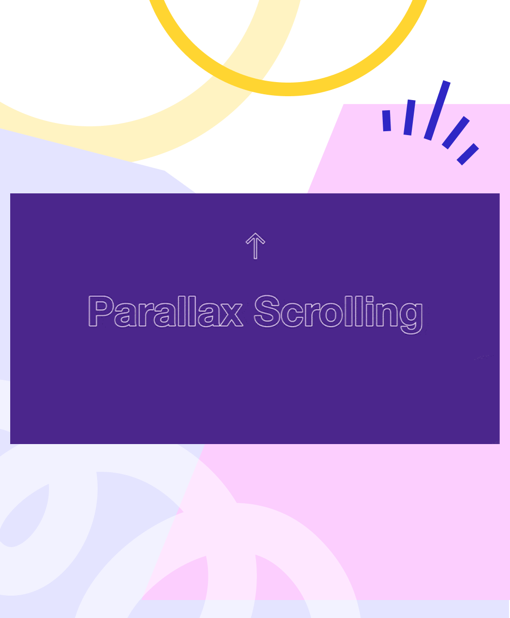 Parallax scrolling animation demonstrating layered visual depth for enhanced website engagement