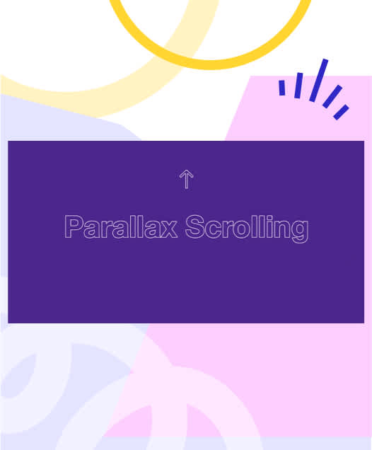 Parallax scrolling animation demonstrating layered visual depth for enhanced website engagement