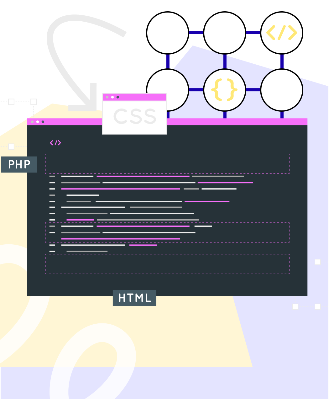 モジュール化されたコードと技術アイコンによるコンポーザブルなWebアーキテクチャ