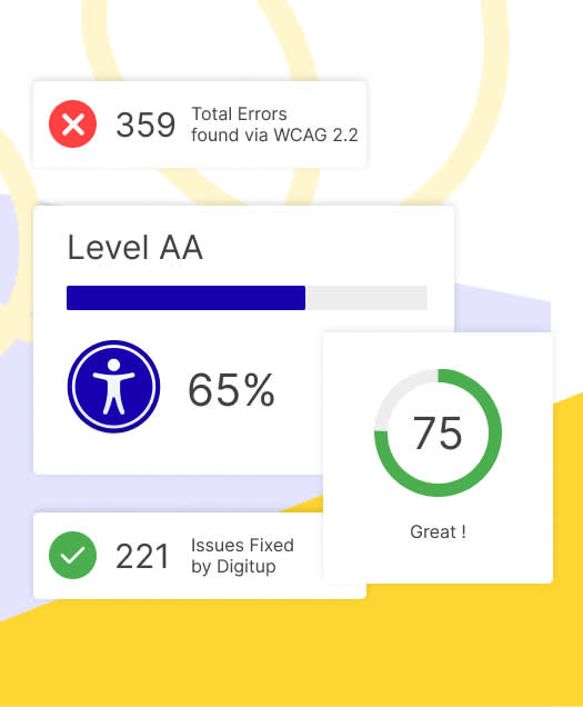 WCAG errors, fixes, and score improvement