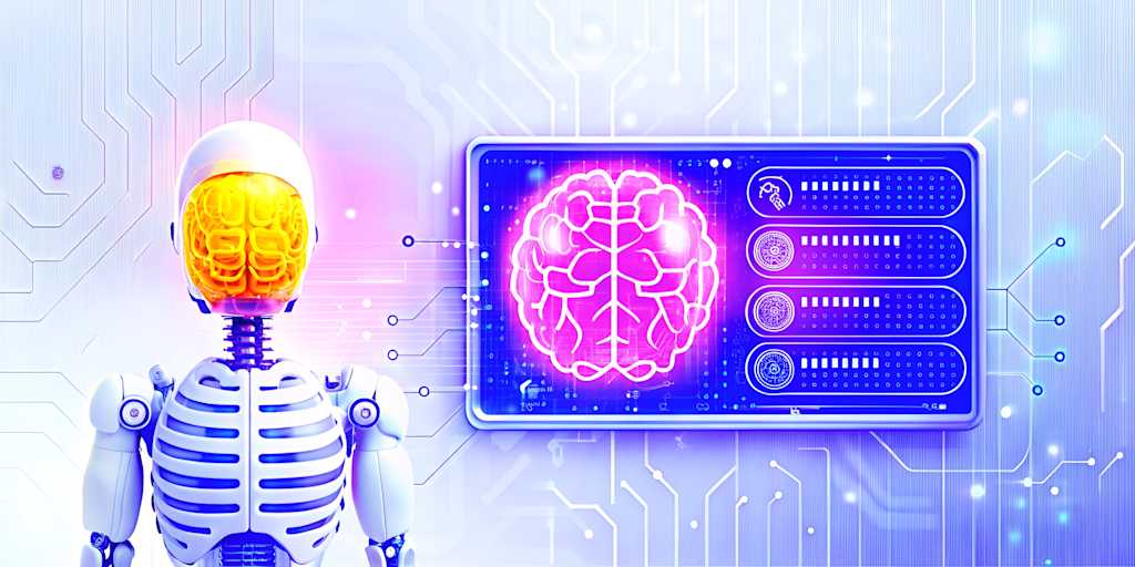 Digital brain interface on futuristic dashboard – Exploring AI vs Machine Learning with Digitup insights