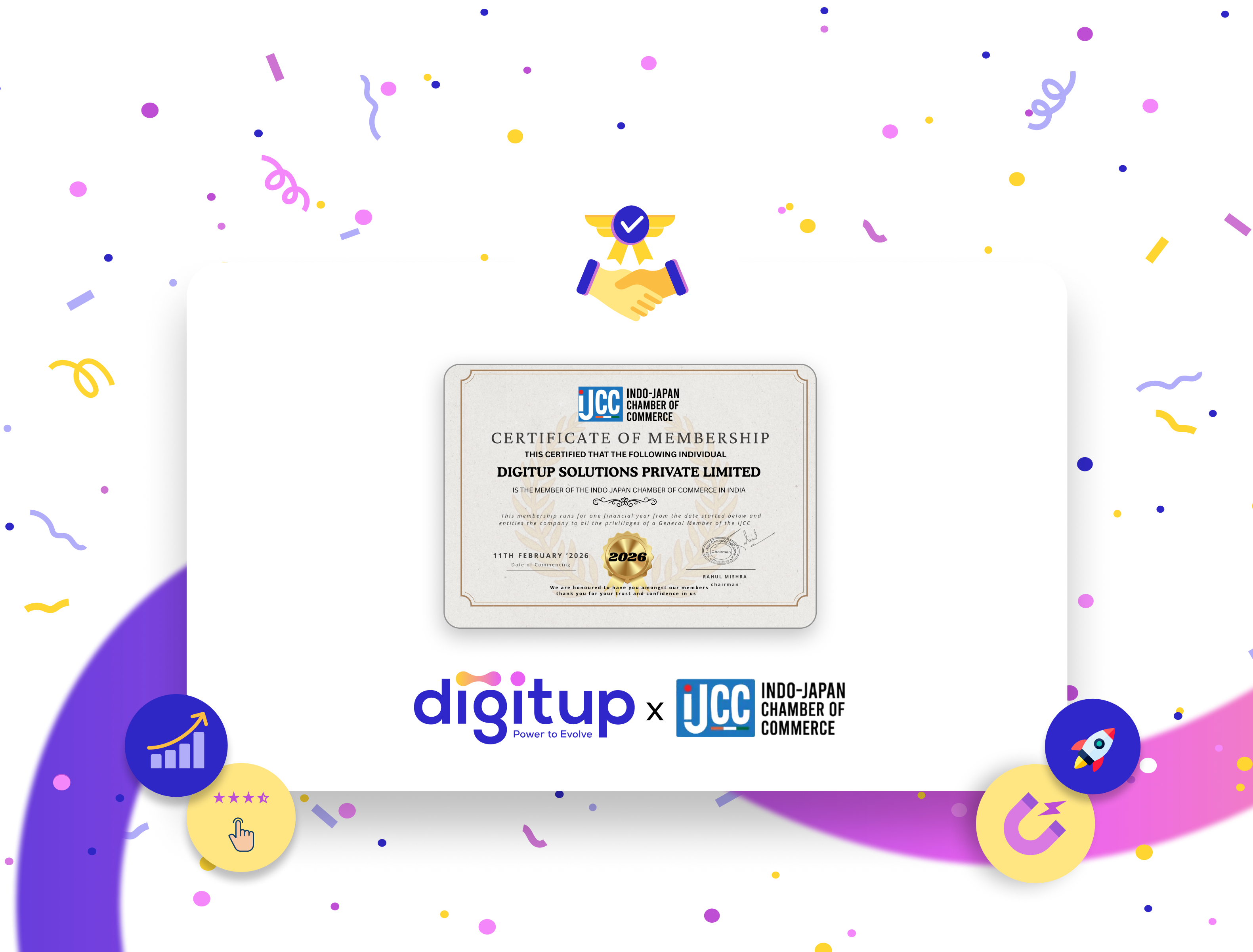 バナー画像：Digitup、IJCCに加盟