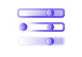 Sliders and checkmarks illustrating subtle microinteractions