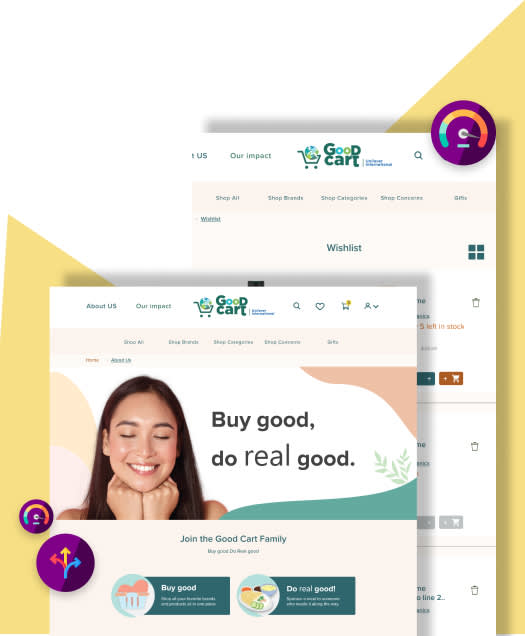 D2C website offering seamless omnichannel experience and flexible content management