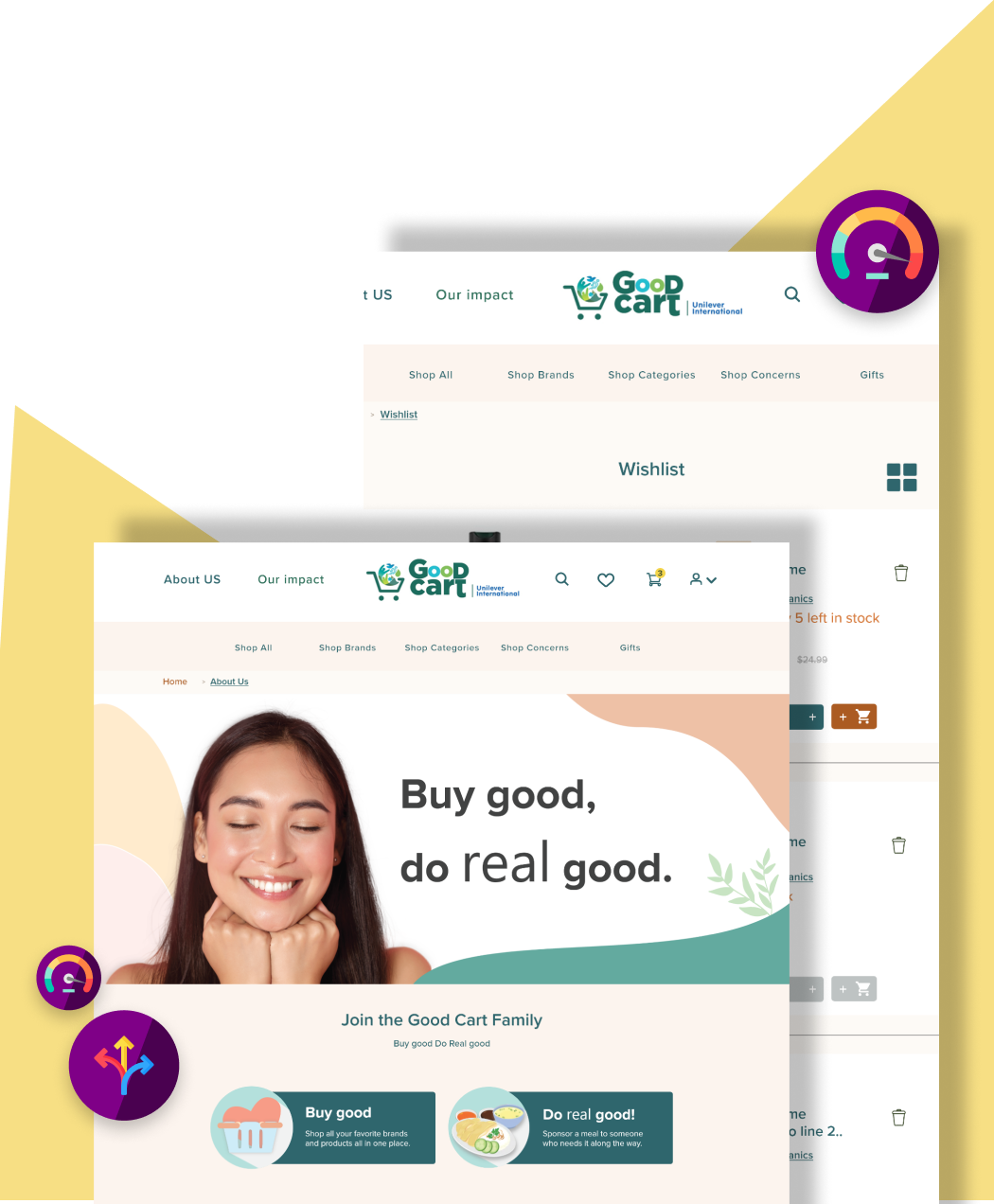 D2C website offering seamless omnichannel experience and flexible content management