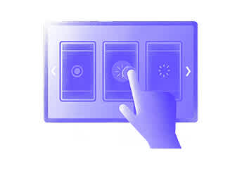 Touchscreen controls optimized for gesture-based navigation