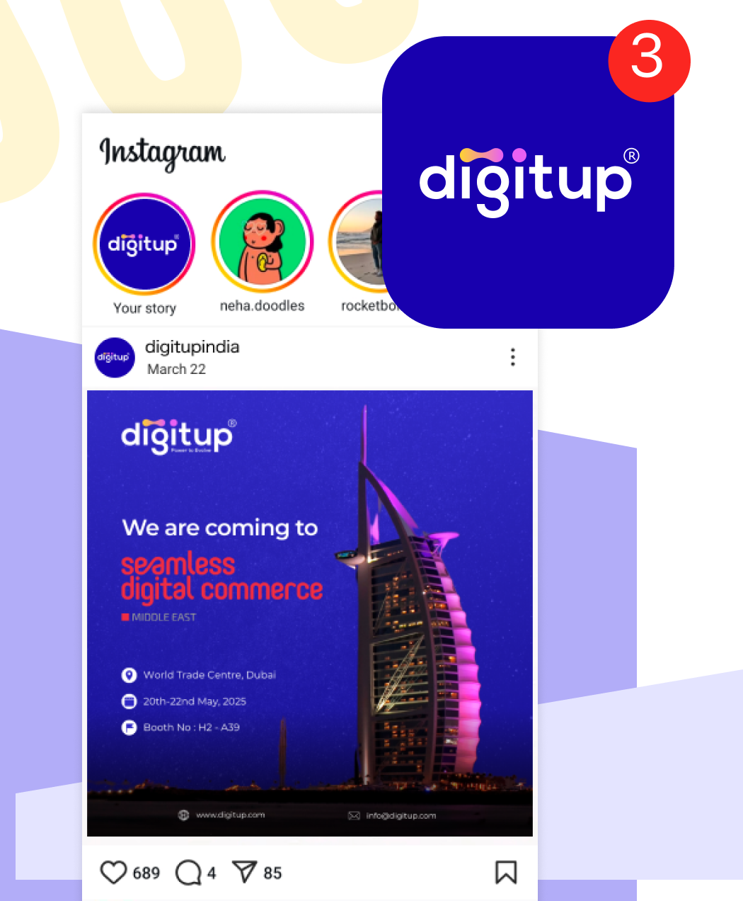 distinct brand elements like logo, bold typography, and vibrant color palette