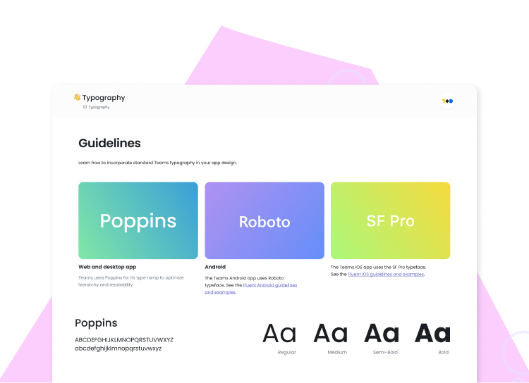 Digitup's AI-driven design system with typography, color palette, grid layout, and button components