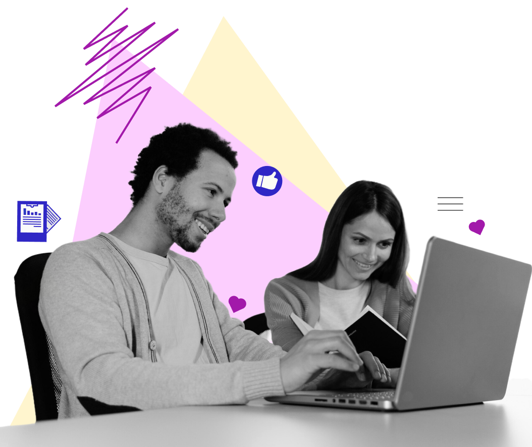 Business team analyzing customer data charts and feedback loops to craft personalized messaging strategies