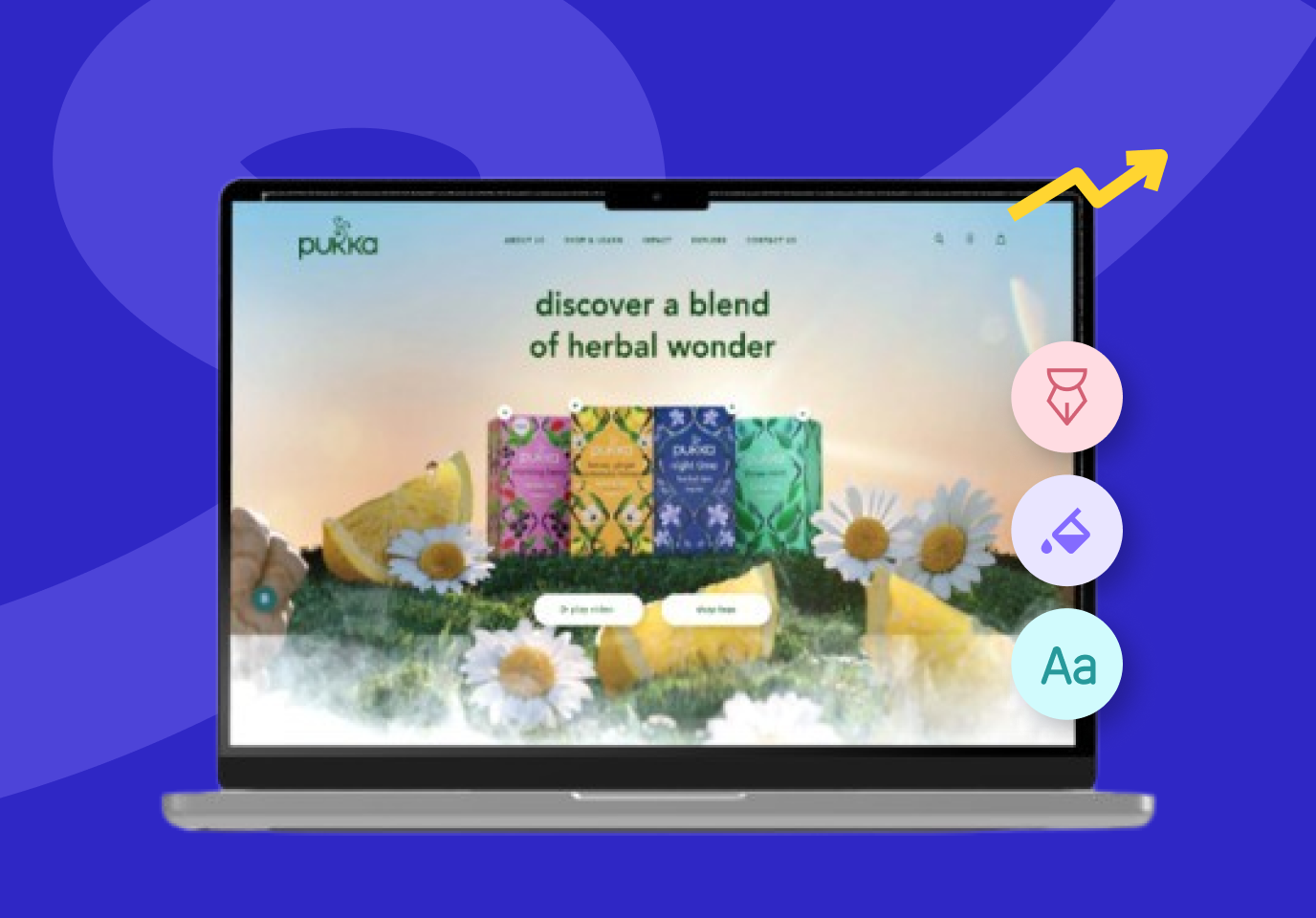 UXツールアイコン付きウェブインターフェース — Digitupのウェブサイト監査とユーザー体験評価サービスを象徴