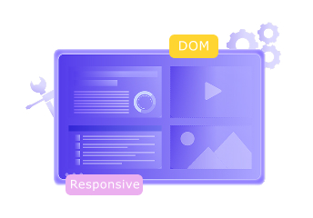 UI designer prototyping a responsive interface on a laptop and tablet.