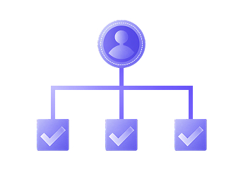 Flowchart-style icon with user avatar and connected checkboxes, representing Digitup’s optimized user journeys for high conversion rates.
