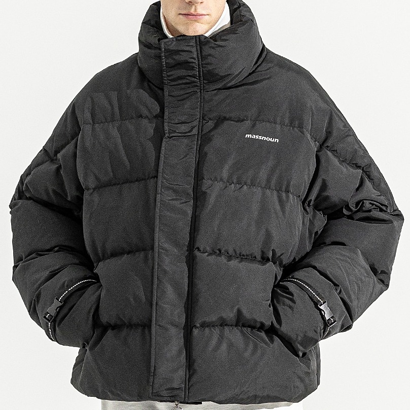 massnoun sl logo reflective oversized padding jumper