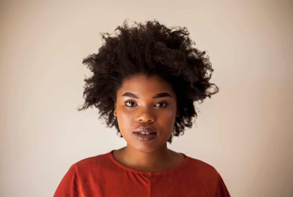 Black woman with afro hairstyle