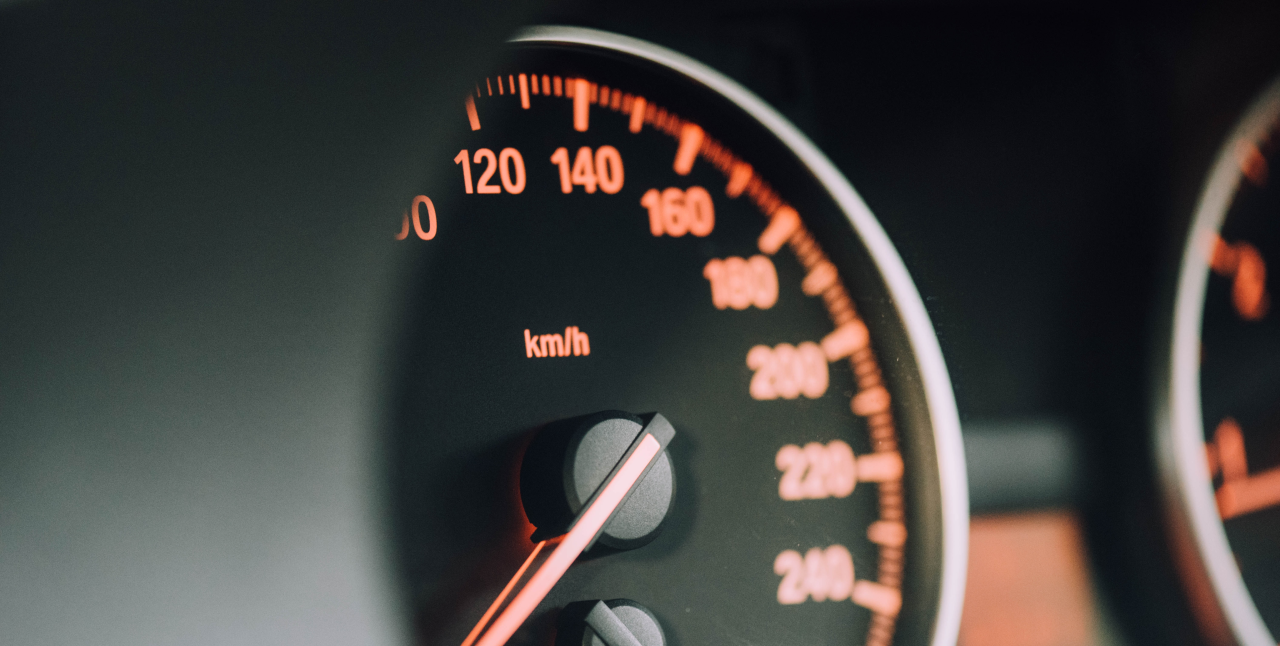 Dial on car dashboard