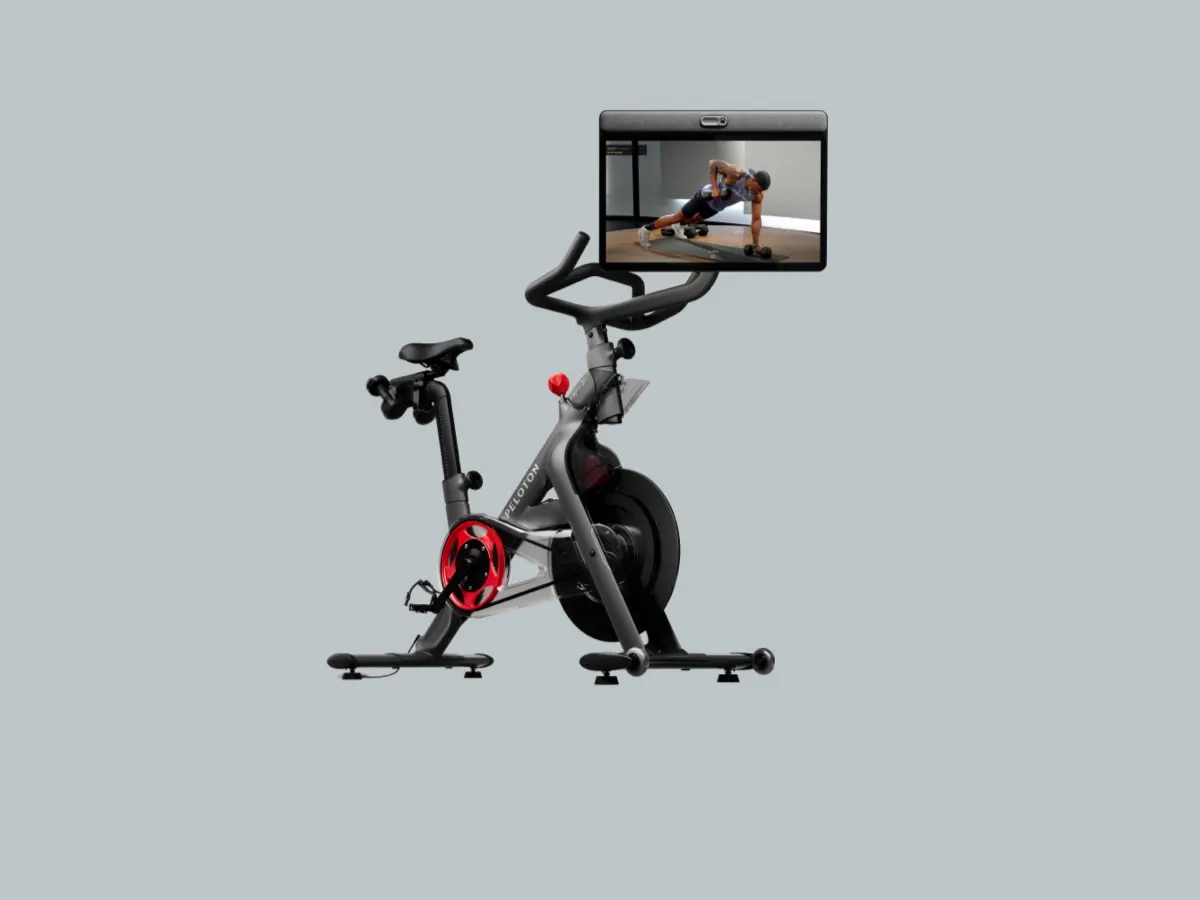 The Peloton Bike+ Pro with Swivel Screen facing the viewer.