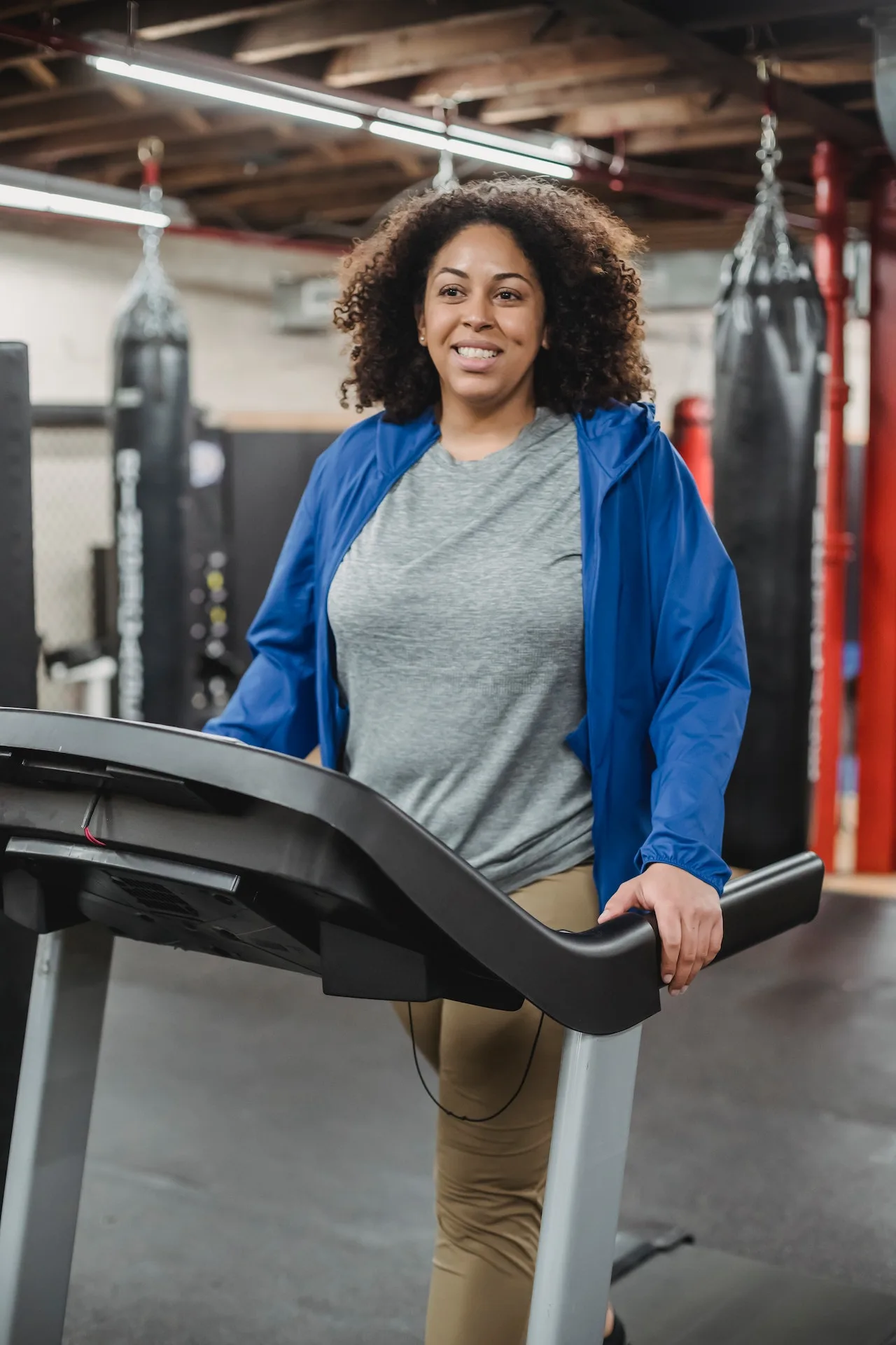 Woman on a treadmill