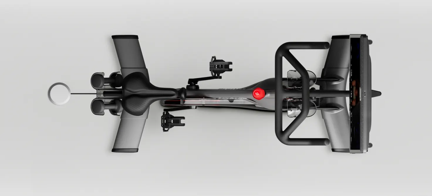 An overhead shot of Bike+ Pro on a white background.