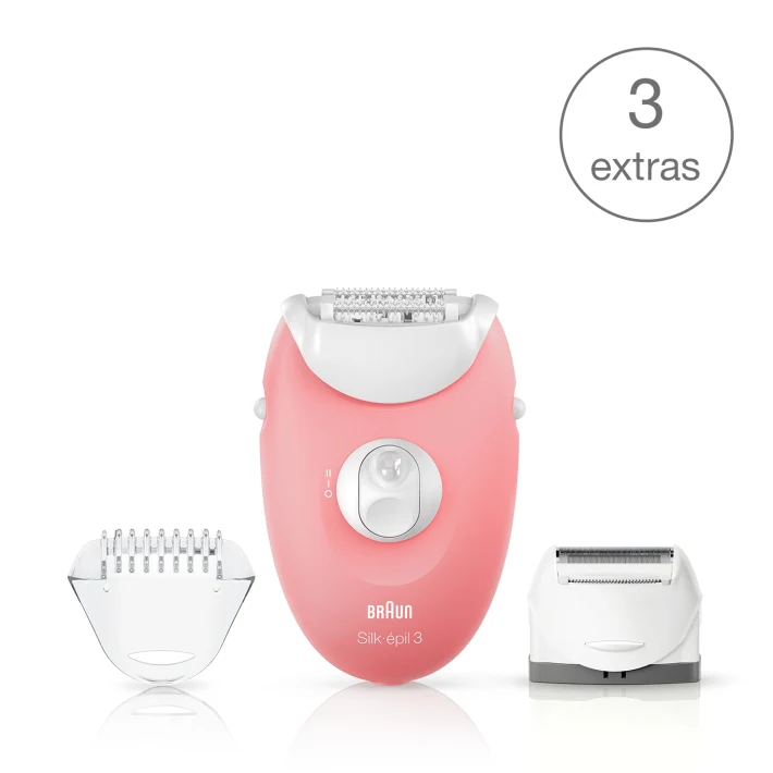 Silk-épil 3 3-440 epilator met 3 extra's incl. scheerhoofd.