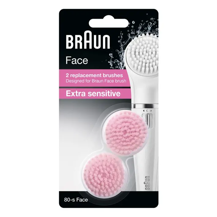 Braun Face 80-s Brosse Extra Sensitive pour Nettoyer les Pores en Profondeur