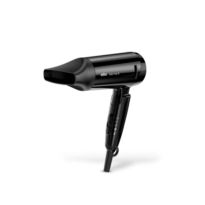 Satin Hair 3 Style&Go reishaardroger HD350 met Ionische technologie en professionele styling mondstuk.