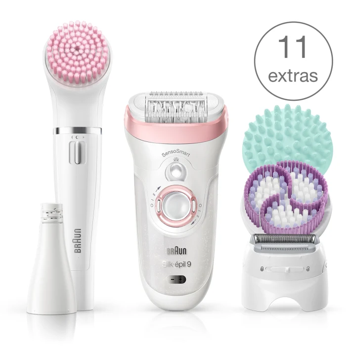 Silk-épil Beauty Set 9 9/985 BS Wet & Dry epilator met 8 extra's incl. Braun FaceSpa.