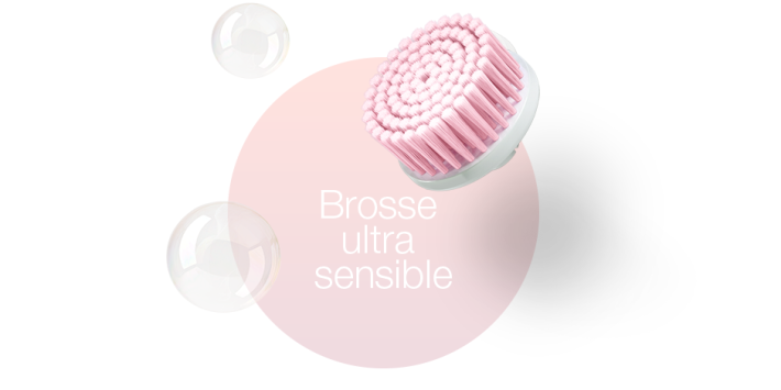 La brosse ultra sensible a été conçue pour les peaux sensibles et testée dermatologiquement