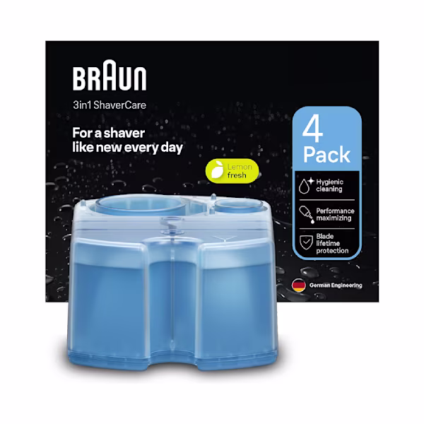 Recharges Braun ShaverCare 3-en-1, pack de 4