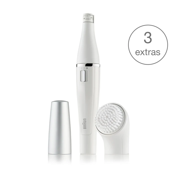 Braun Face 830 Édition Premium - épilateur visage & brosse nettoyante visage avec micro-oscillations - miroir lumineux et pochette beauté inclus