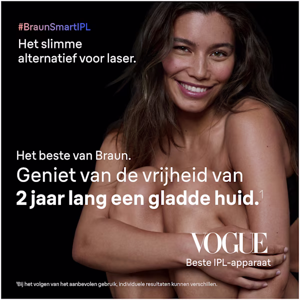 Afbeelding van een vrouw die geniet van de vrijheid van twee jaar gladde huid. Afbeelding van een vrouw die geniet van de vrijheid van twee jaar gladde huid.