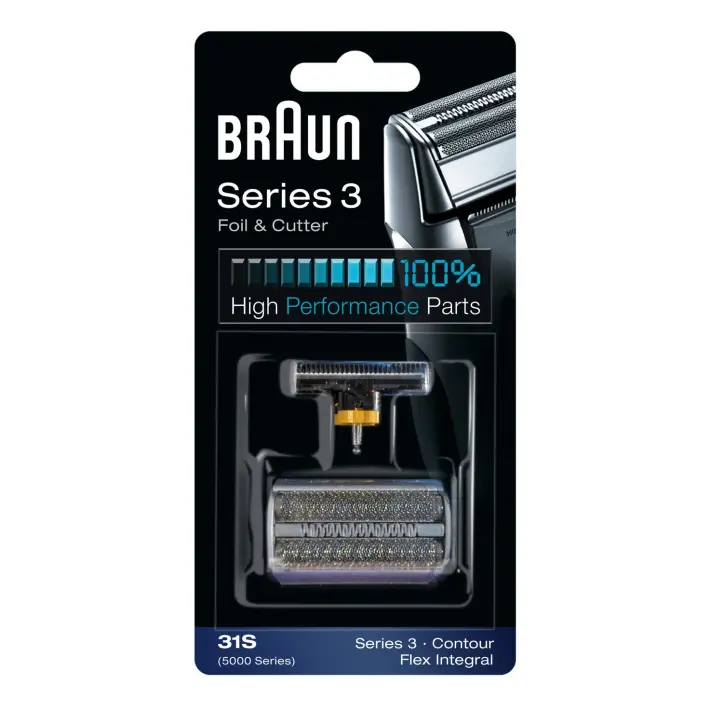Braun Pièce De Rechange 31S Silver Pour Rasoir - Compatible avec les rasoirs Series 3