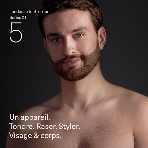 Un seul appareil pour tailler, styler et raser. Le visage et le corps.