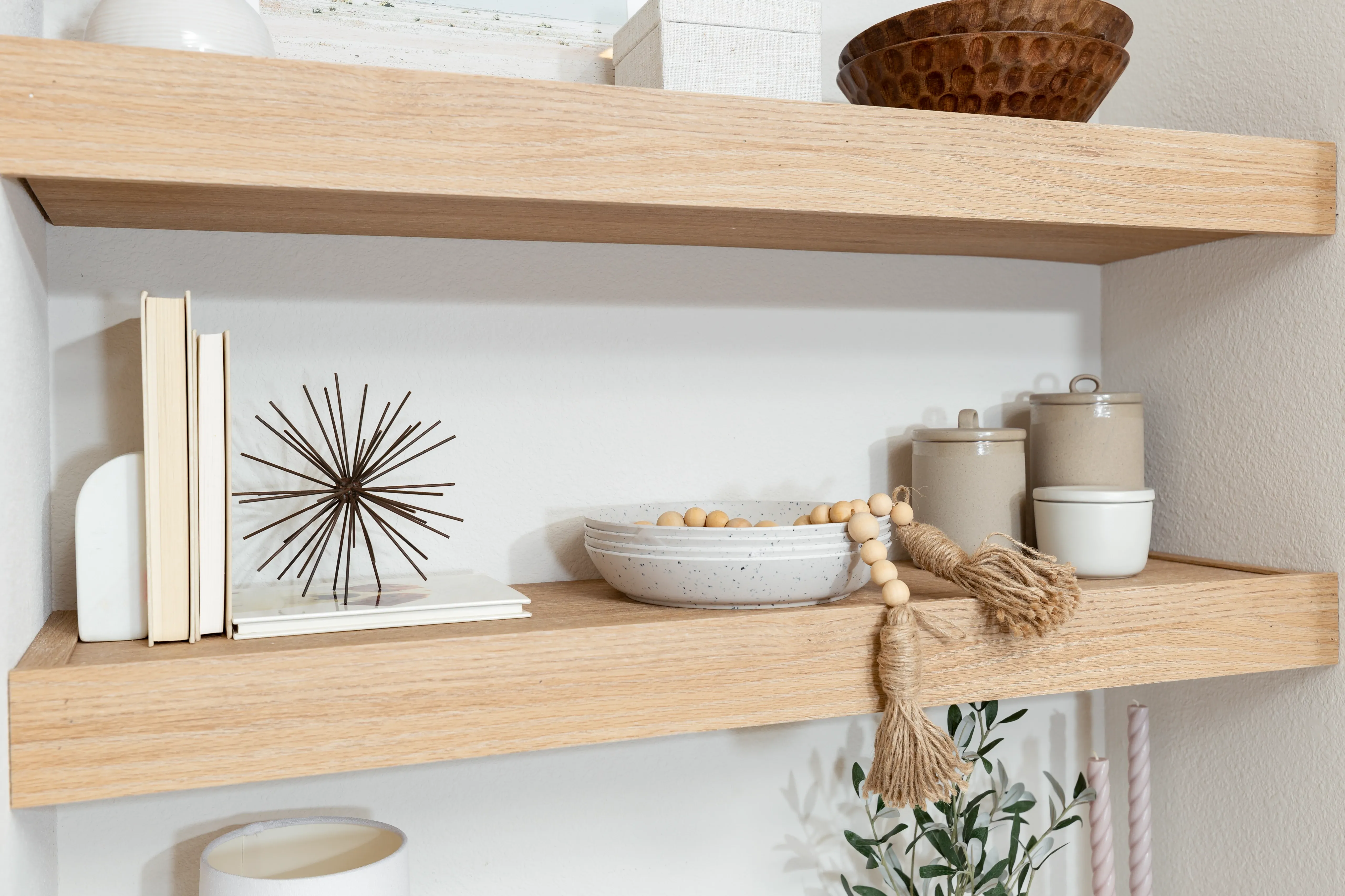 shelves in mobile home kitchen 