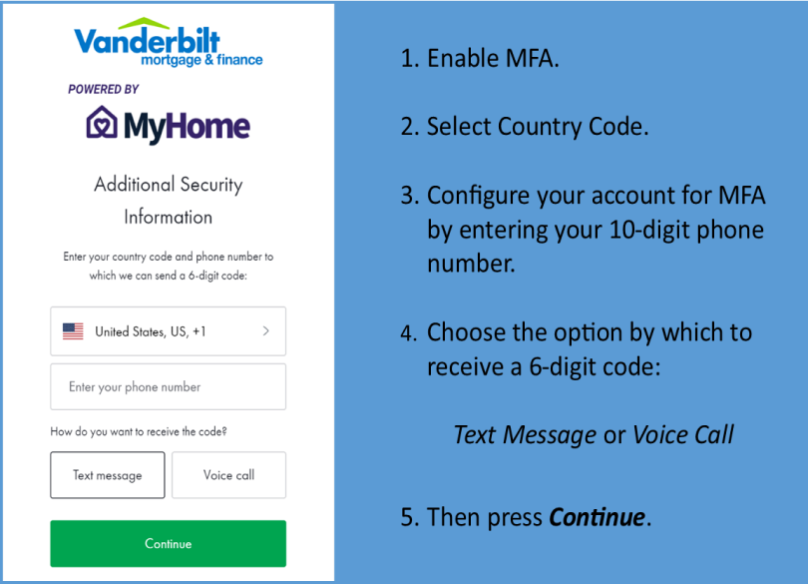 MyHome Security Info - Steps