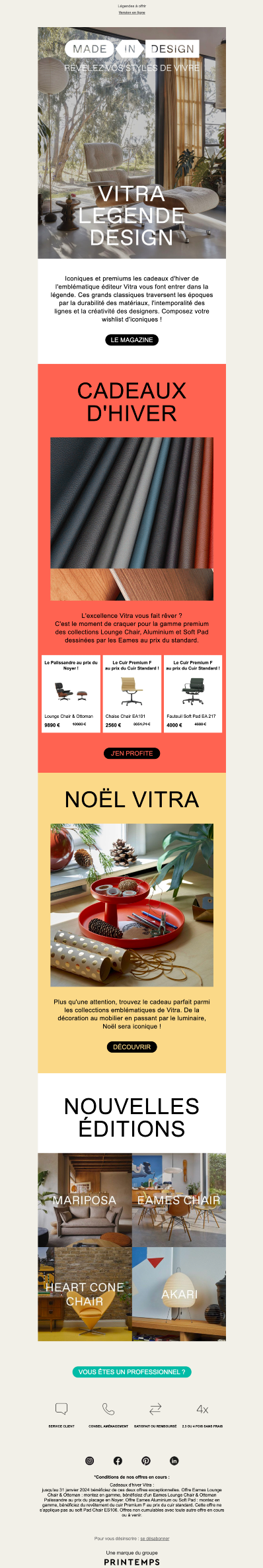 Exemple de newsletter de Made in Design