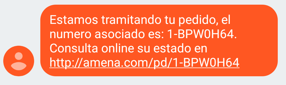 Ejemplo SMS transaccional