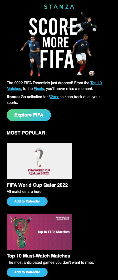 Stanza FIFA email