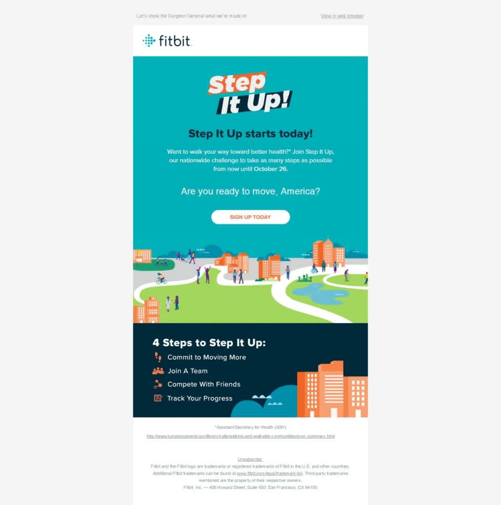 Colorful email campaign with flat illustrations