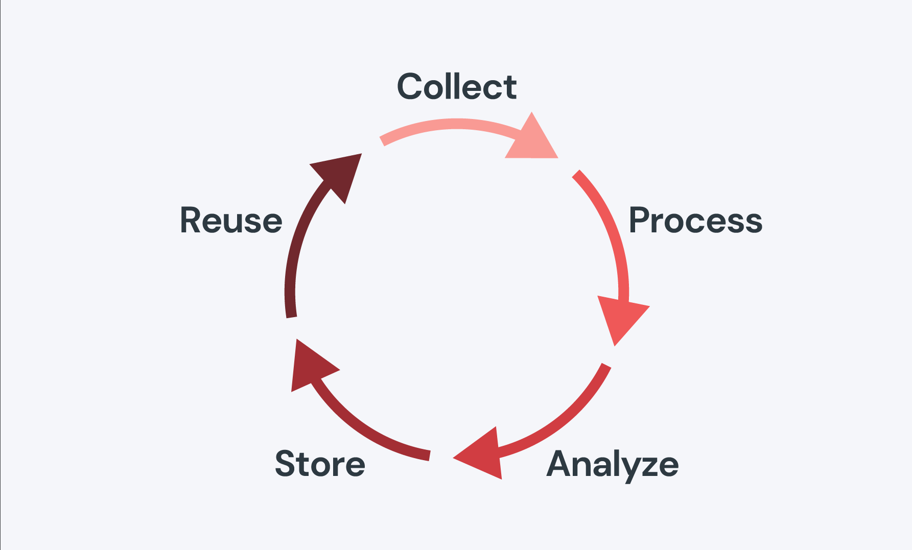 Image shows the data processing cycle