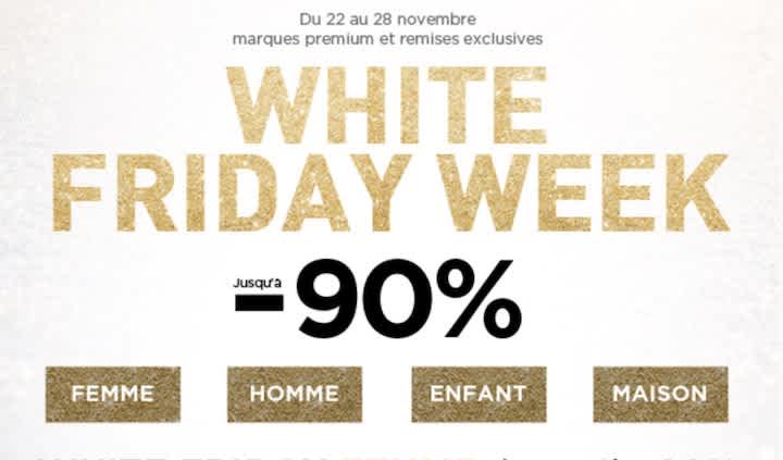 Annonce de réductions jusqu’à -90 % à l’occasion du Black Friday