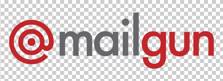 Mailgun logo on a grey and white checkered background