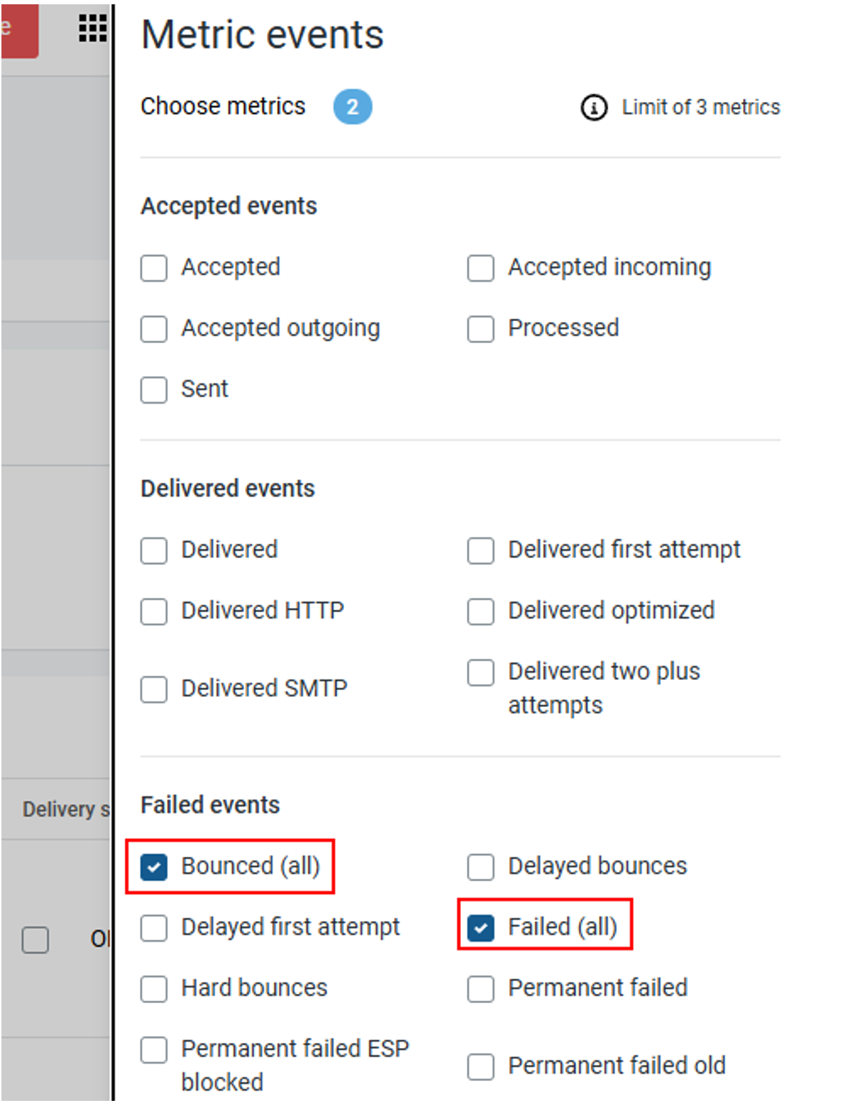 Mailgun Metric Events