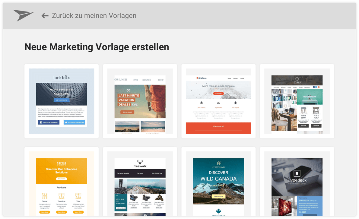 E-Mail Vorlagen von Mailjet