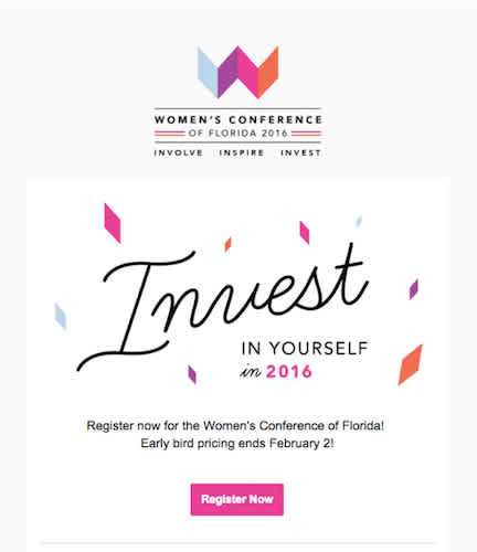Email para Evento de Women's Conference of Florida