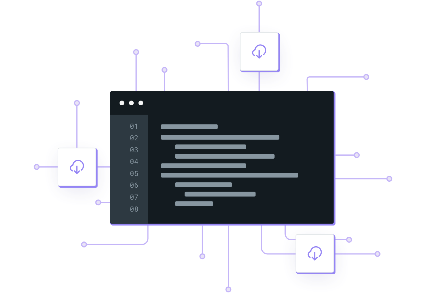Tags within API code.