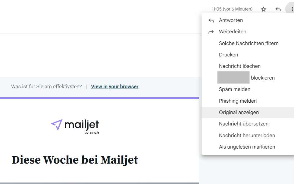 Wie Sie den Header einer E-Mail in Gmail finden und anzeigen