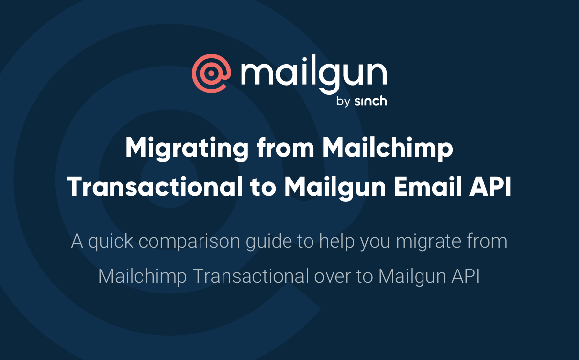 Migration from Mailchimp Transactional to Mailgun Email API.