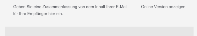 Kopfzeilen-Bereich bei einer E-Mail-Vorlage im E-Mail-Editor von Mailjet.