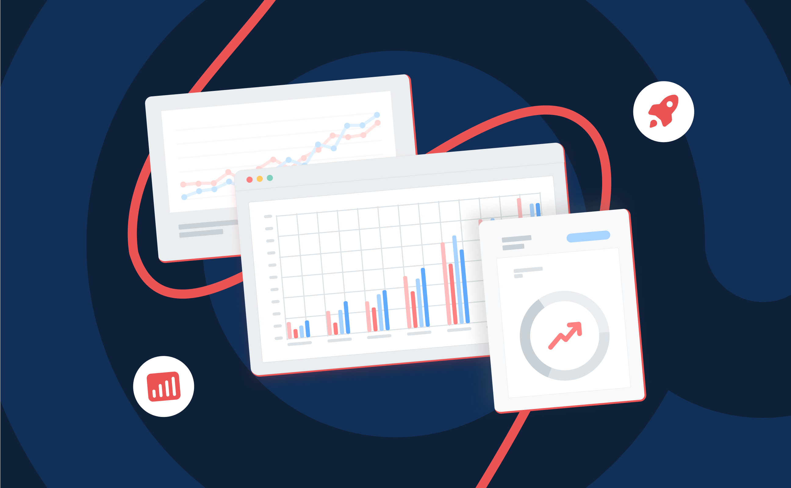 Charts and graphs showing improved email deliverability metrics