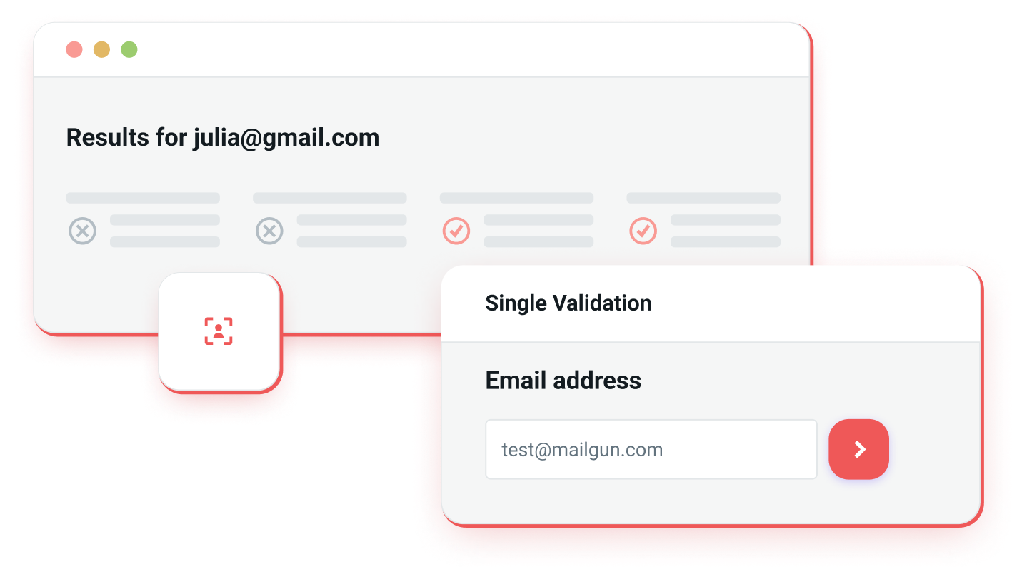 Mailgun single verification